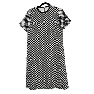 Vintage 1960's‎ Black And White Checked Dress